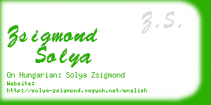zsigmond solya business card